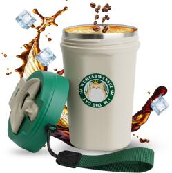 Ultrixe Termoszbögre Kávéhoz, Teához, Autóba, Szivárgásmentes, Csúszásgátló, 520ml (ALGHF-RY-476-GE)