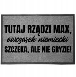 TabPrint Lábtörlő Bejárati Szürke 60X40 Kutyatartó Itt Uralkodik Kutyafajta Név (WYCIERACZKA SZARA Z IMIENIEMPSA PXX927)