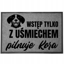 TabPrint Lábtörlő Bemeneti Szürke Padló A Kutyus Számára Kutya Neve Mosollyal (WYCIERACZKA SZARA Z IMIENIEMPSA PXX904)