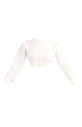 Prettylittlething Fehér Rövid Pulóver Húzózsinórral, Bélelt, Sima Prettylittlething 42
