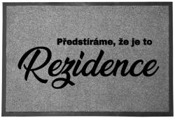 TabPrint Lábtörlő bejárati ajtóhoz, szürke, "udvajmy, Że To Rezydencja" (Tegyük fel, hogy ez egy rezidencia) felirattal, vicces ajándék (Wycieraczka Szara UDAJMY, ŻE TO REZYDENCJA)