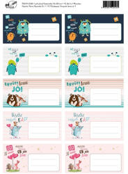 Pd School Füzetcímke pd 76x38 mm Monsters 10 db/ív 2026