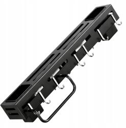 EdiBazzar Konyhai Szerszámrendező Akasztó Fém Akasztó Fogantyú Fekete 40cm (Organizer Półka Kuchenna Czarna 40 cm)