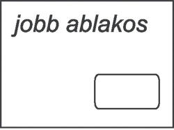  Boríték LC/6 öntapadós 35x90 mm jobb ablakos (OC62T15B300HU)