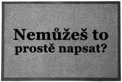 TabPrint Lábtörlő Bejárati Szürke Nem Tudsz Írni? Vicces Dekoratív Ajándék (Wycieraczka Szara NIE MOŻESZ NAPISAĆ?)
