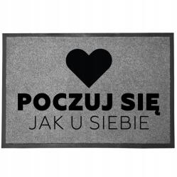 TabPrint Lábtörlő Bejárati Szürke Otthoni Dekorációs Ajándék 60X40cm (WYCIERACZKA POCZUJ SZARA)