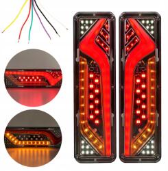  Hátsó Lámpa Kombinált Led Pótkocsi Traktor Utánfutó 12V 24V Szett 2 Db