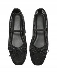 Shein Fekete Női Balerinacipő Masnival És Áttört Felsőrésszel 39, 5 1HA (SX2411219281722955)