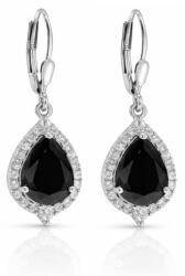 HOLDCSEPP ezüst fülbevaló - 32 mm (éjfekete) (2026033107)