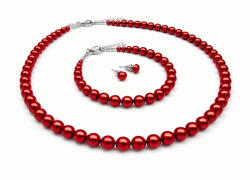 GYÖNGY ELEGANCIA GYÖNGY SZETT - állítható (red pearl) (2026033009)