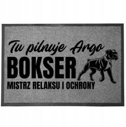 TabPrint Lábtörlő Bejárati Szürke 60X40CM Ajándék Kutyusnak Kutya Neve Boxer (WYCIERACZKA SZARA Z IMIENIEMPSA PXX934)