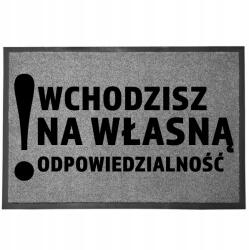 TabPrint Lábtörlő Bejárati Monokróm 40X60 Stílus Divatos Ajándék Dekoráció Nyomtatás (WYCIERACZKA STYL MOCNA MONOCHROM TRWAŁA SZARA)