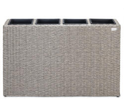 CASARIA Virágtartó, polyrattan, krém, 27x95x60 cm (DE108079)