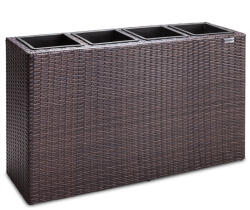 CASARIA Virágtartó, polyrattan, barna, 95 x 27 (DE106643)