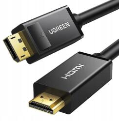 UGREEN Displayport Kábel Hdmi-hez 5M DP101 1080P Aranyozott Csatlakozók (UGR334BLK)