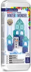 Magna-Tiles microMAGS Winter Wonder, Travel set, 26 piese Jucarii de constructii magnetice