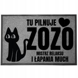 TabPrint Lábtörlő Bemeneti Szürke Padló A Kutyus Számára Itt Őrzi Macska Neve (WYCIERACZKA SZARA Z IMIENIEMPSA PXX923)