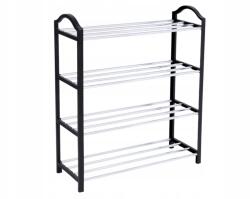 Gockowiak Nola cipőtartó polc, fekete-ezüst (Nola)