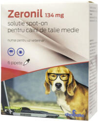  ZERONIL ZERONIL, deparazitare externă câini, pipete ZERONIL, deparazitare externă câini, S-M(10 - 20kg), pipete, 134mg x 6buc