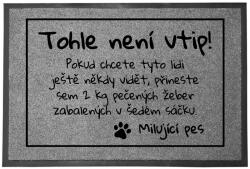 TabPrint Lábtörlő Bejárati Szürke Ez Nem VICC Vicces Ajándék Dekoratív (Wycieraczka Szara TO NIE JEST ŻART)