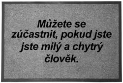 TabPrint Lábtörlő Bejárati 40x60 cm Szürke Gyere Be, Ha Kedves Vagy Ajándék (Wycieraczka Szara WEJDŹ JEŚLI JESTEŚ MIŁY)