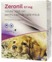  ZERONIL ZERONIL, deparazitare externă câini, pipete ZERONIL, deparazitare externă câini, XS-S(2 - 10kg), pipete, 67mg x 6buc