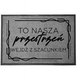 TabPrint Lábtörlő Bejárati Szürke Otthoni Dekoráció Ajándék A MI Terünk (WYCIERACZKA NASZA PRZESTRZEŃ SZARA)
