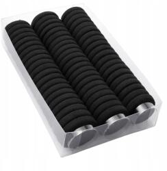 EdiBazzar Hajgumik Hajgumi Fekete Lányoknak Frottír 66 db-os szett (Gumki Do Włosów Czarne Zestaw 66 Sztuk)