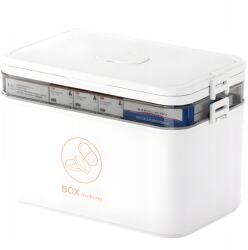 EdiBazzar Gyógyszerrendező Tabletta Elsősegély doboz Zárható 2 szint (Organizer Na Leki Tabletki Apteczka 2 Poziomy)