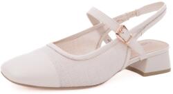Caprice Saboti dama din piele naturala, Caprice, 9-29604-46 659 VANILLA/OFFWHI, alb