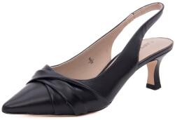Caprice Saboti dama din piele naturala, Caprice, 9-29600-46 022 BLACK NAPPA, negru