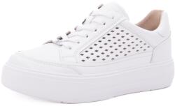 Caprice Pantofi dama casual din piele naturala, Caprice, 9-23719-44 102 WHITE NAPPA, alb