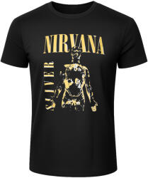 ROCK OFF tricou bărbați Nirvana - Sliver - BL - Carbon - ROCK OFF - NIRVCBN102MB
