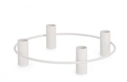 Bizzotto Suport lumanari metal alb Hisar 25x6 cm (0187068X)