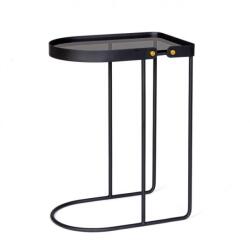 Bizzotto Masuta cafea otel sticla neagra Zeina 47x31x63 cm (0746849X)