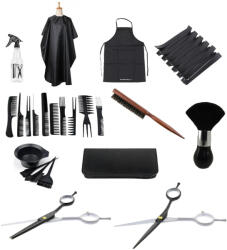 Pauco Set Kit Frizerie Coafor Complet cu Foarfece Profesionale Tuns Filat FBSS
