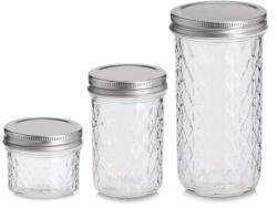 Zeller Present Set 3 recipient depozitare alimente Zeller, sticla, 0.1 l 0.25 l 0.55 l, transparent (ZE-19054/55/56)