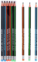 Optimum Молив Fluo stripe HB с гума