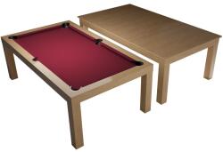 Dynamic Masă de biliard / masă de dining, Mozart, 7 ft. , stejar Club Cloth burgundy (55.107.07.1.4)