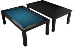 Dybior Masă de biliard / masă de dining, 7 ft. , Negru Mat Club Cloth electric blue (55.075.07.5.3)