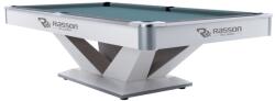 RASSON Masã de biliard, Pool, Rasson Victory II Plus, alb, 9 ft. Simonis 860 powder blue (55.143.09.3.12)