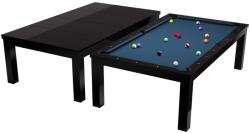 RASSON Masă de biliard / masă de dining, Penelope II, Negru Lucios, cu blat de masă inclusă, 7ft Simonis 860 royal blue (55.132.07.5.20)