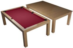 Dybior Masă de biliard / masă de dining, Stejar, Pool, 6 ft. Club Cloth burgundy (55.075.06.0.4)