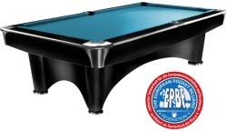 Dynamic Masã de biliard Dynamic III, negru lucios, Pool, 9 ft. Simonis 760 electric blue (55.100.09.5.2)