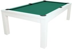 RASSON Masă de biliard / masă de dining, Rasson Penelope II, alb Lucios, cu blat de masă inclusă, 7 ft. , Club Cloth yellow green (55.132.07.3)