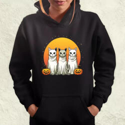 Magnolion Halloween cicák v1 női pulóver (9085-PN)