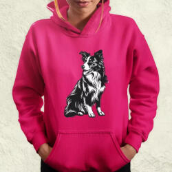 Magnolion Border collie rajz v6 női pulóver (22337-PN)