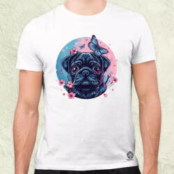 Magnolion Mopsz és pillangó v1 férfi póló (24707)