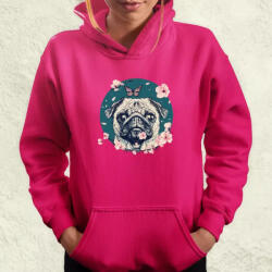 Magnolion Mopsz és pillangó v2 női pulóver (24708-PN)