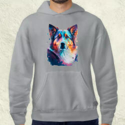 Magnolion Border collie rajz v1 férfi pulóver (1114-P)
